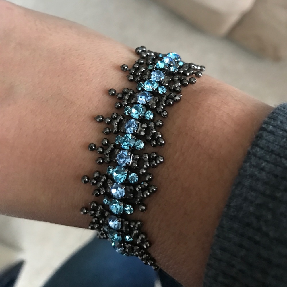 Beautiful blue crystals bracelet