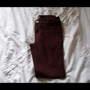 Burgundy Jeggings