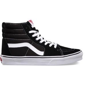 Vans black and white high top sneaker