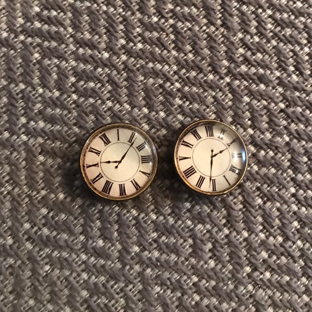 Clock Stud Earrings