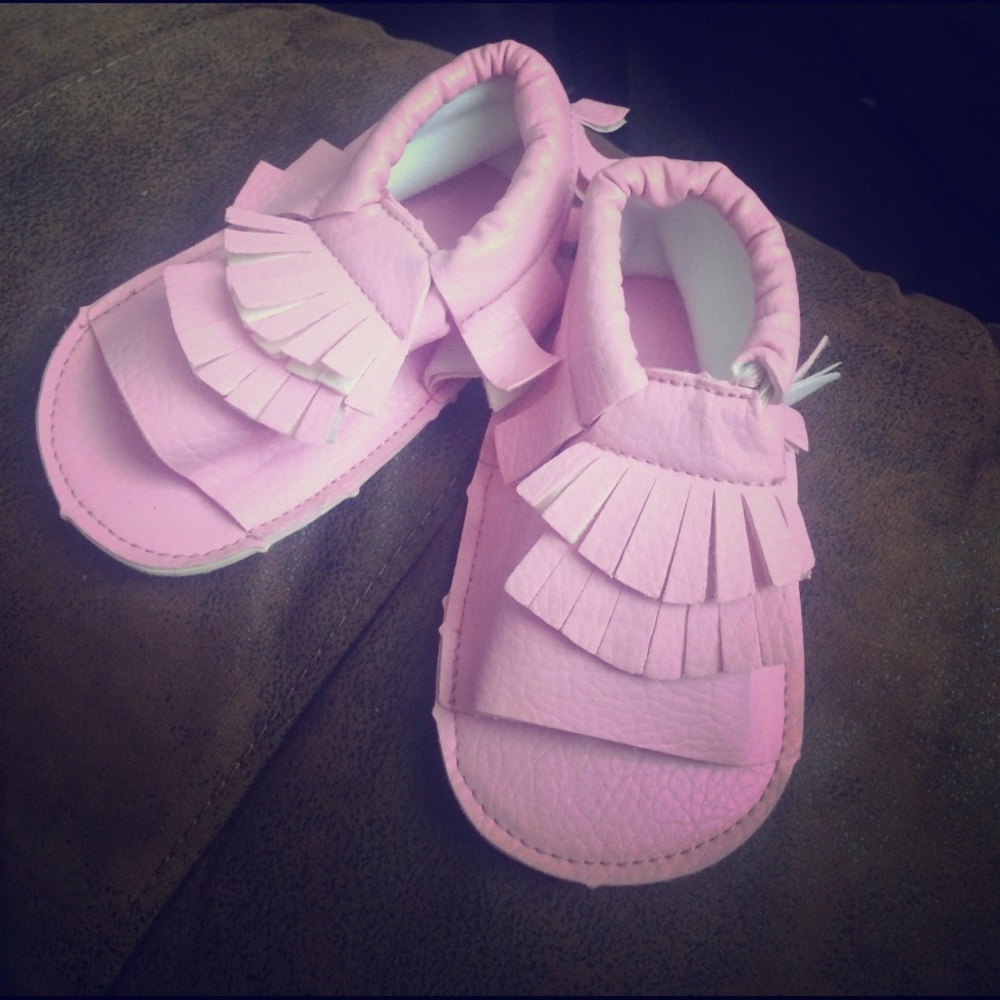 Pink mocasín sandals