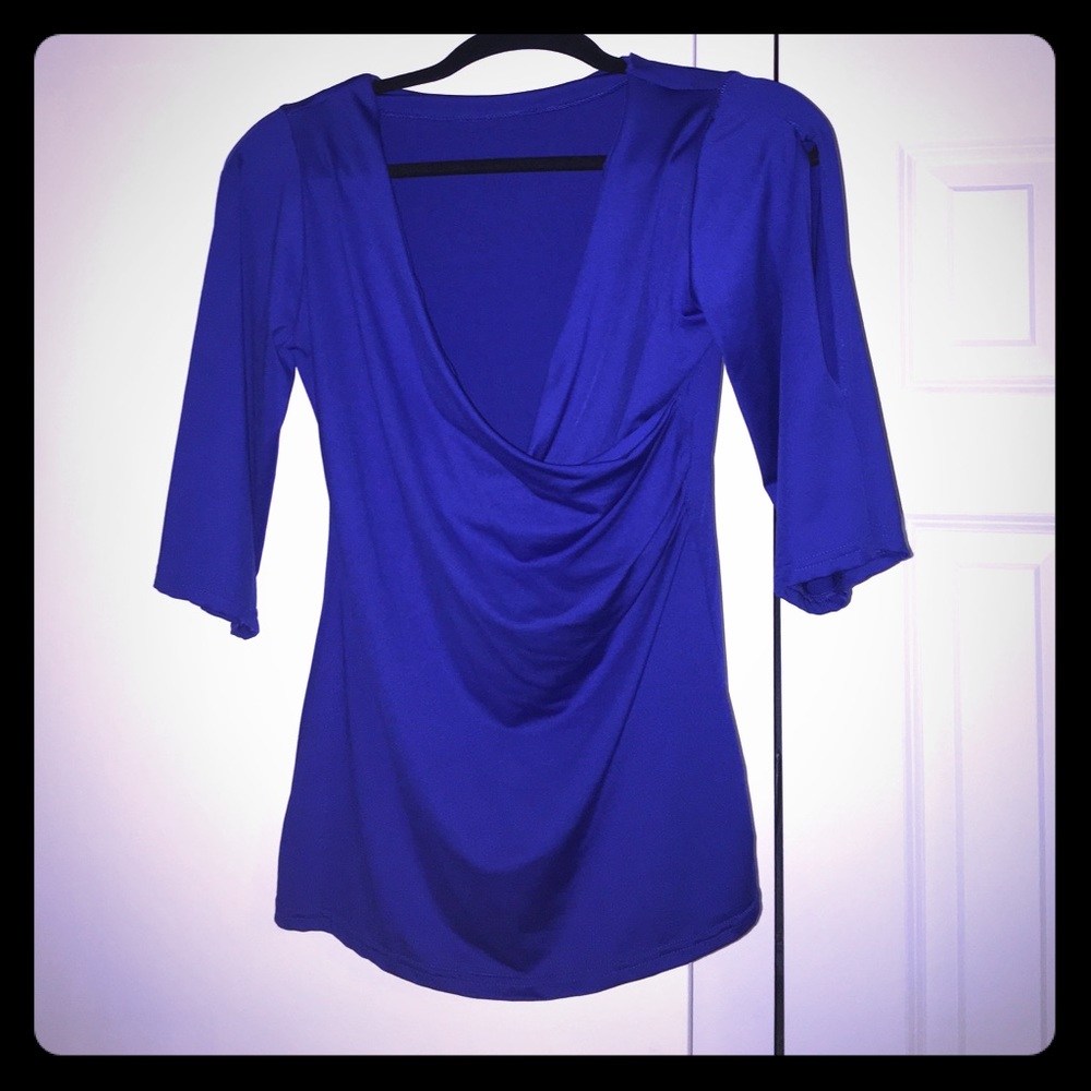 Blue blouse 3/4 sleeve