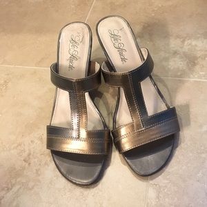 Wedge sandals - gold