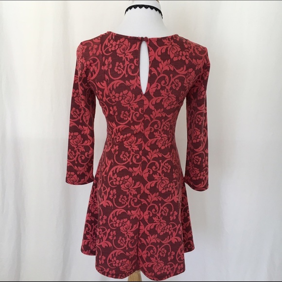 Derek Heart Skater Dress, Coral - Picture 3 of 6