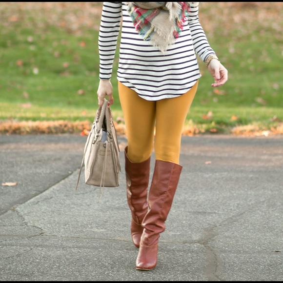 LuLaRoe Pants - LuLaRoe Mustard Yellow TC Leggings Tall and Curvy