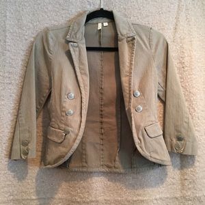 Pin Stripe Olive Green Blazer