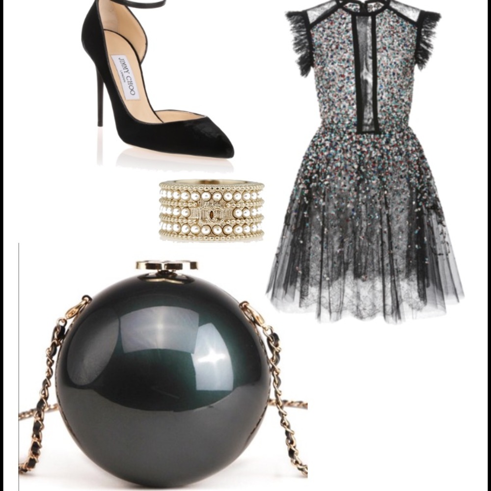 Black Pearl Crossbody Clutch - Picture 2 of 8
