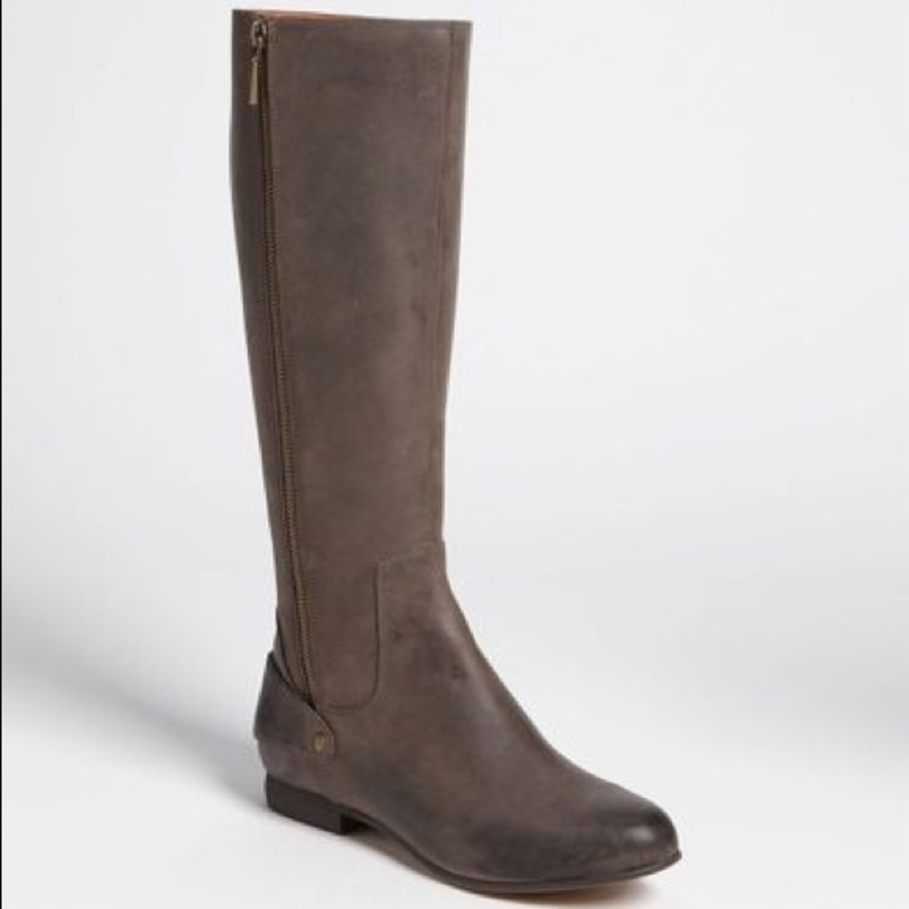 Clark's Charlie Zip Grey Leather Boots