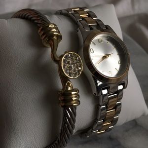 Chic Women's Watch and Diamond Bracelet