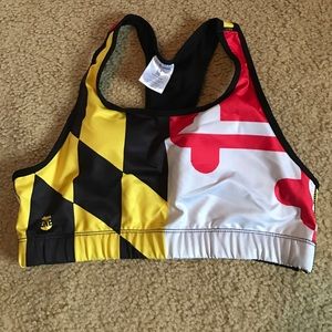 Route one Maryland flag sports bra