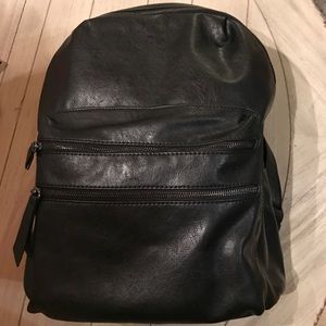 Vegan black leather Steve Madden backpack
