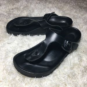 ALL LEATHER BIRKENSTOCK EXQUISITE GIZEH 8 BLACK 38