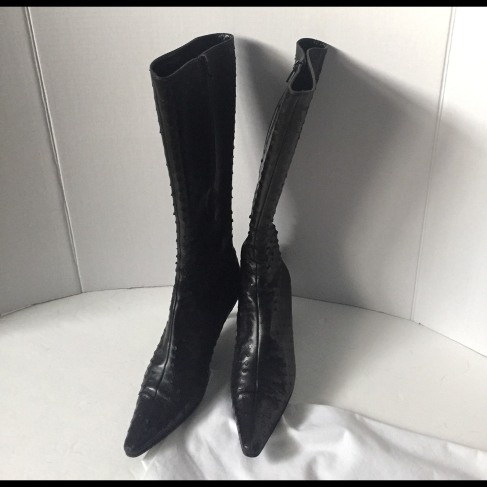 Pre-owned  HELMUT LANG kitten heel Black Boots 🌞