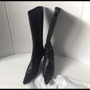 Pre-owned  HELMUT LANG kitten heel Black Boots 🌞