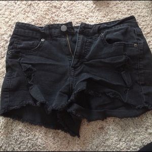 Black denim daisy dukes