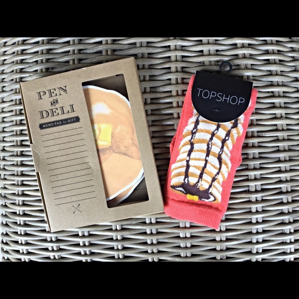 Attn: Pancake Lovers! Great gift set Top Shop sock