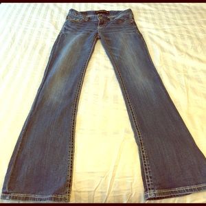 Express Women's Low Rise Barely Boot Jeans