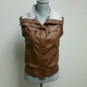 Brown Faux Fur Vest