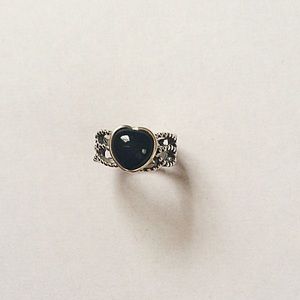 Heart shaped Onyx Ring