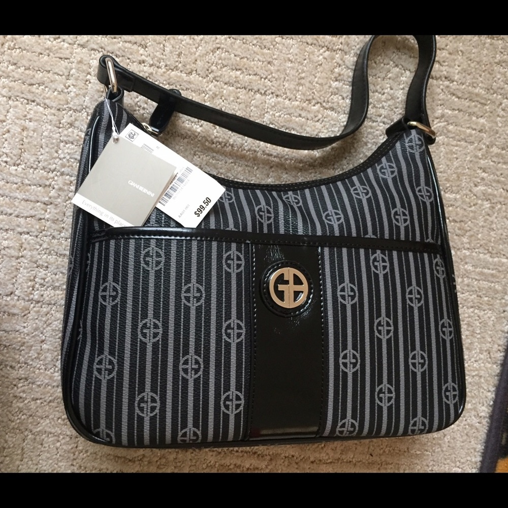 Black and grey purse