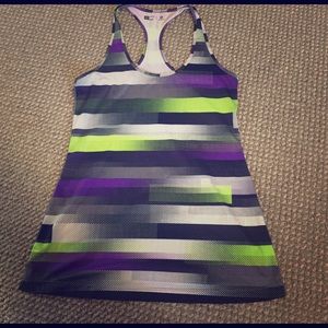 Medium striped racerback tank top