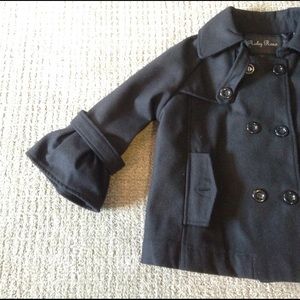 Black coat with bell sleeves