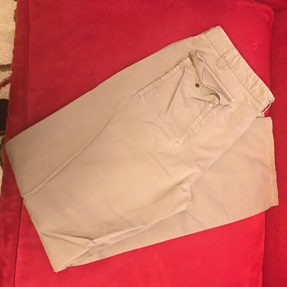 Armani cotton khaki-taupe pants