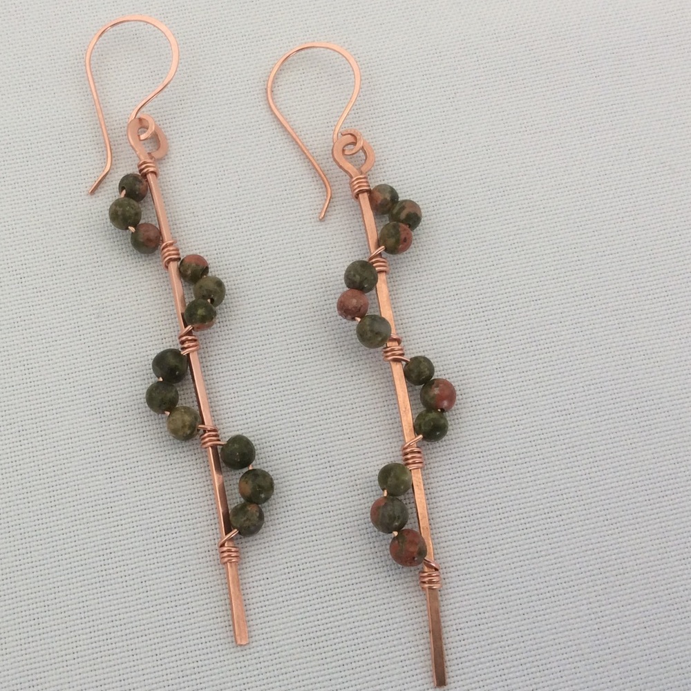 🎉SOLD🎉HOST PICK 💜 Rustic Copper and Stone Bead