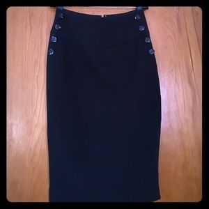High-waisted pencil skirt