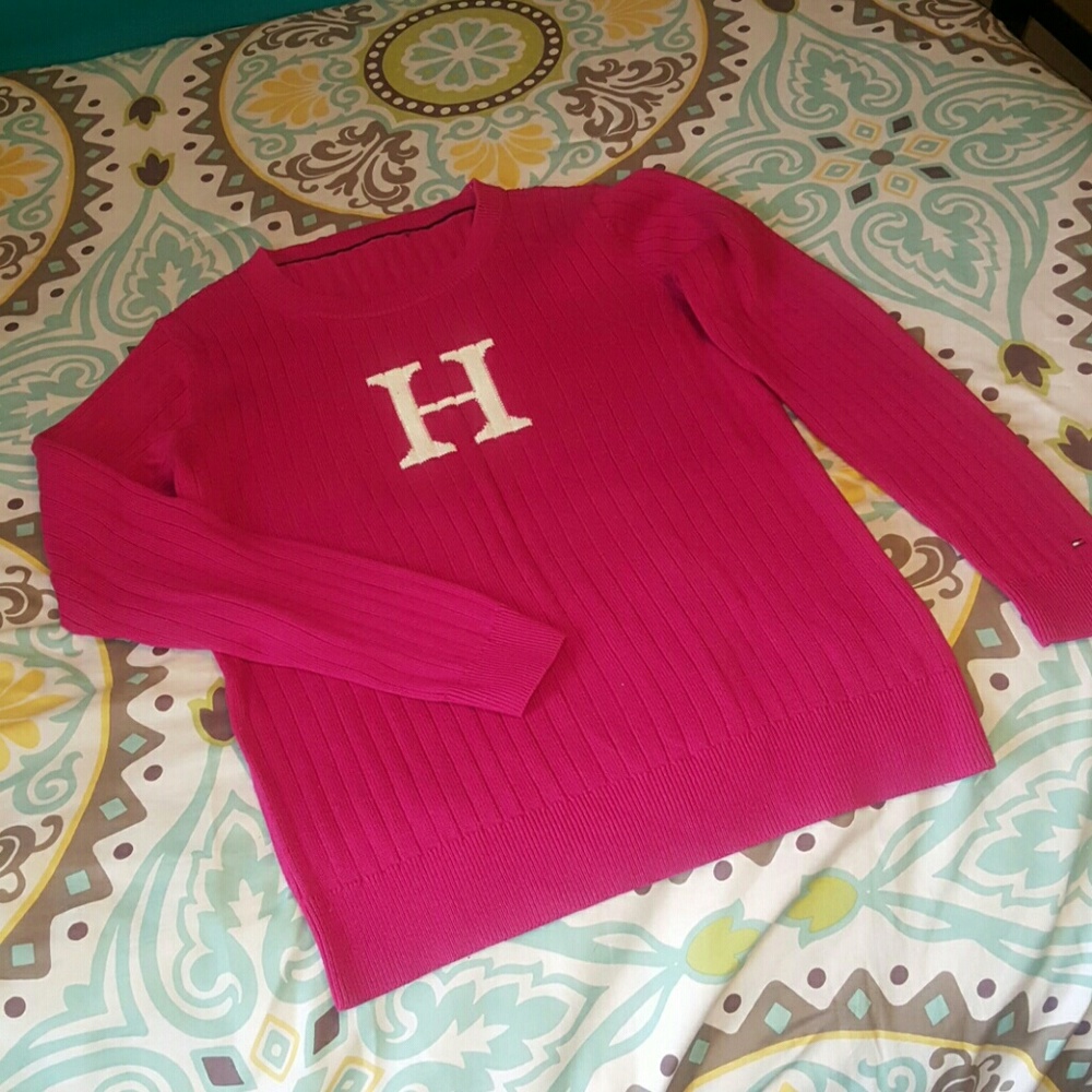 Large Tommy Hilfiger Fuschia Sweater
