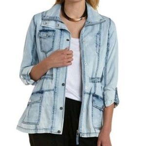 ASHLEY DENIM Acid Wash Utility Jacket