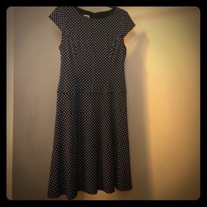Black and white polkadot dress