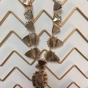 Kendra Scott Brown Pearl Rose Gold Havana necklace