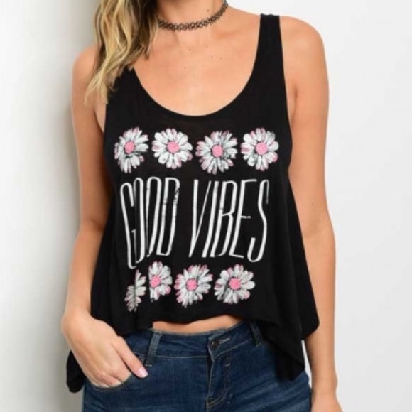 Good Vibes Floral Tank Top - Picture 2 of 3