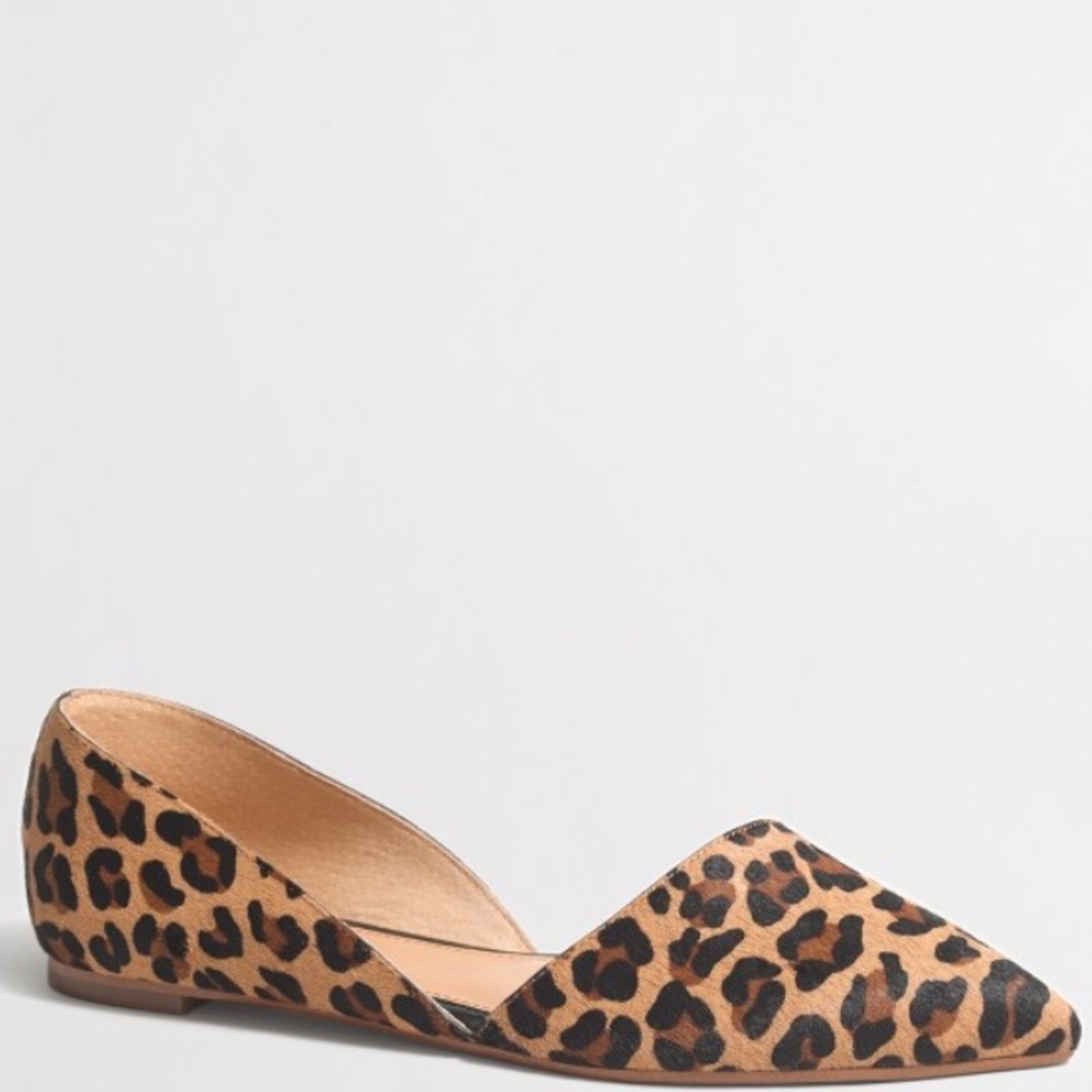 J.Crew Factory 🐆 Zoe Calf Hair d'Orsay Flats