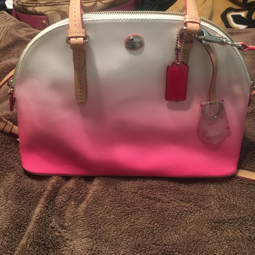 Coach pink ombré purse