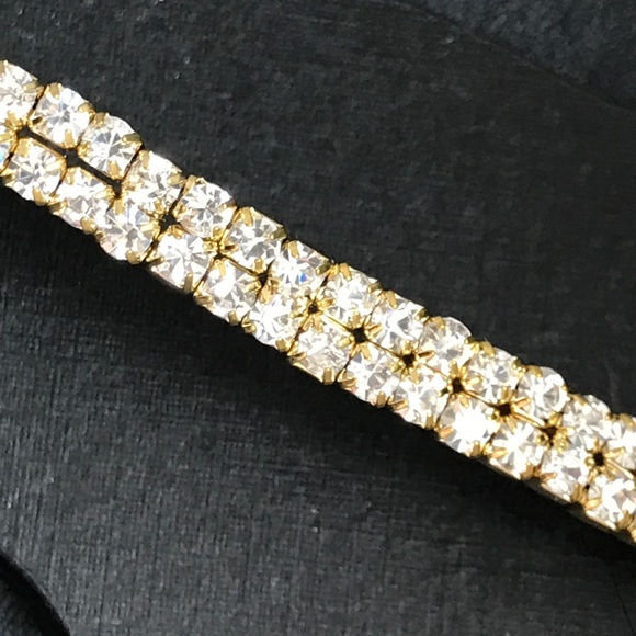 Gold Crystal Anklet - Picture 2 of 2