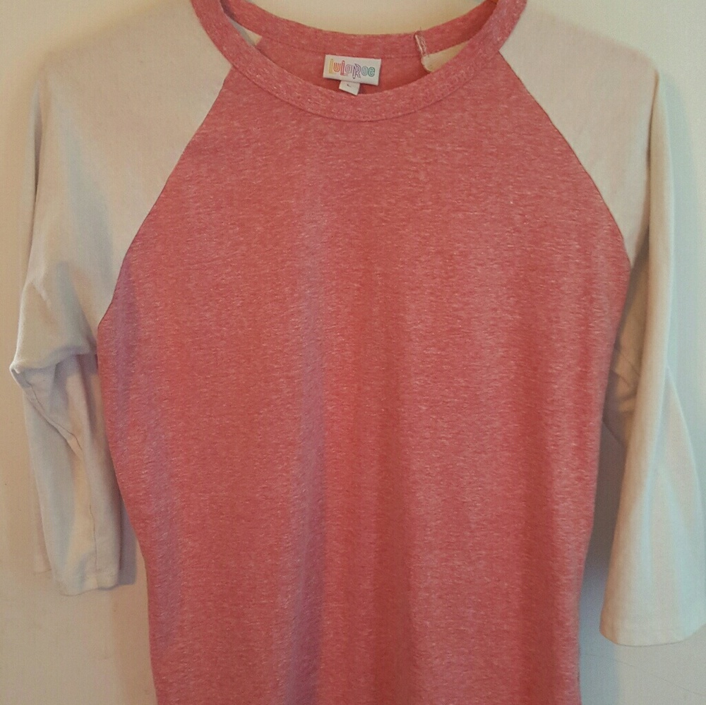 GUC L heathered red and cream randy lularoe