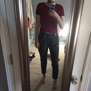 red forever 21 crop top