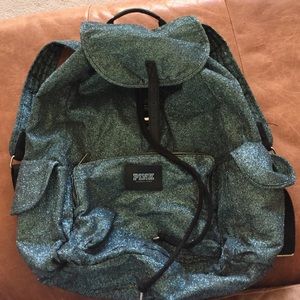 Blue Sparkly Victoria's Secret Pink Backpack