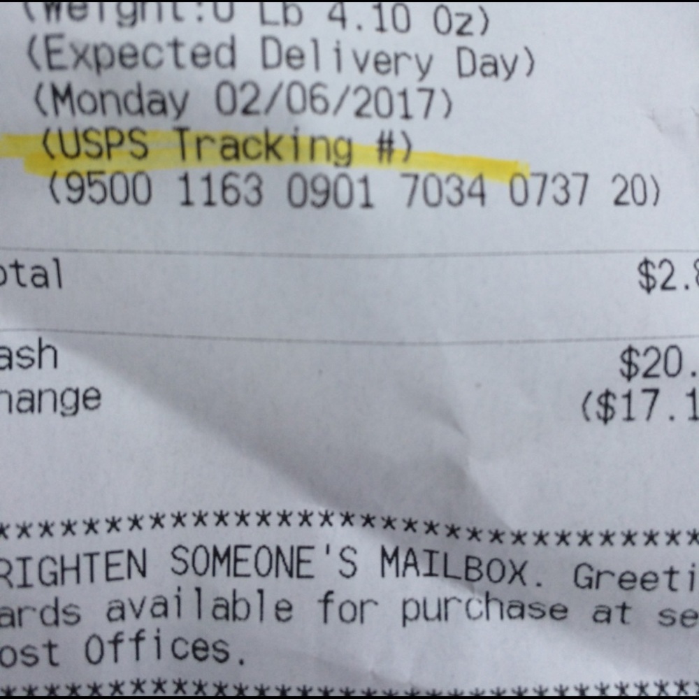 Tracking number