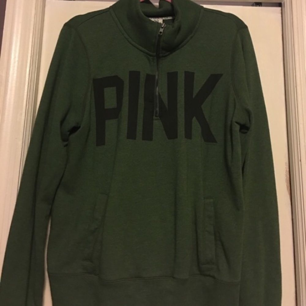 PINK half zip pullover