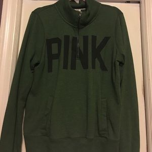 PINK half zip pullover