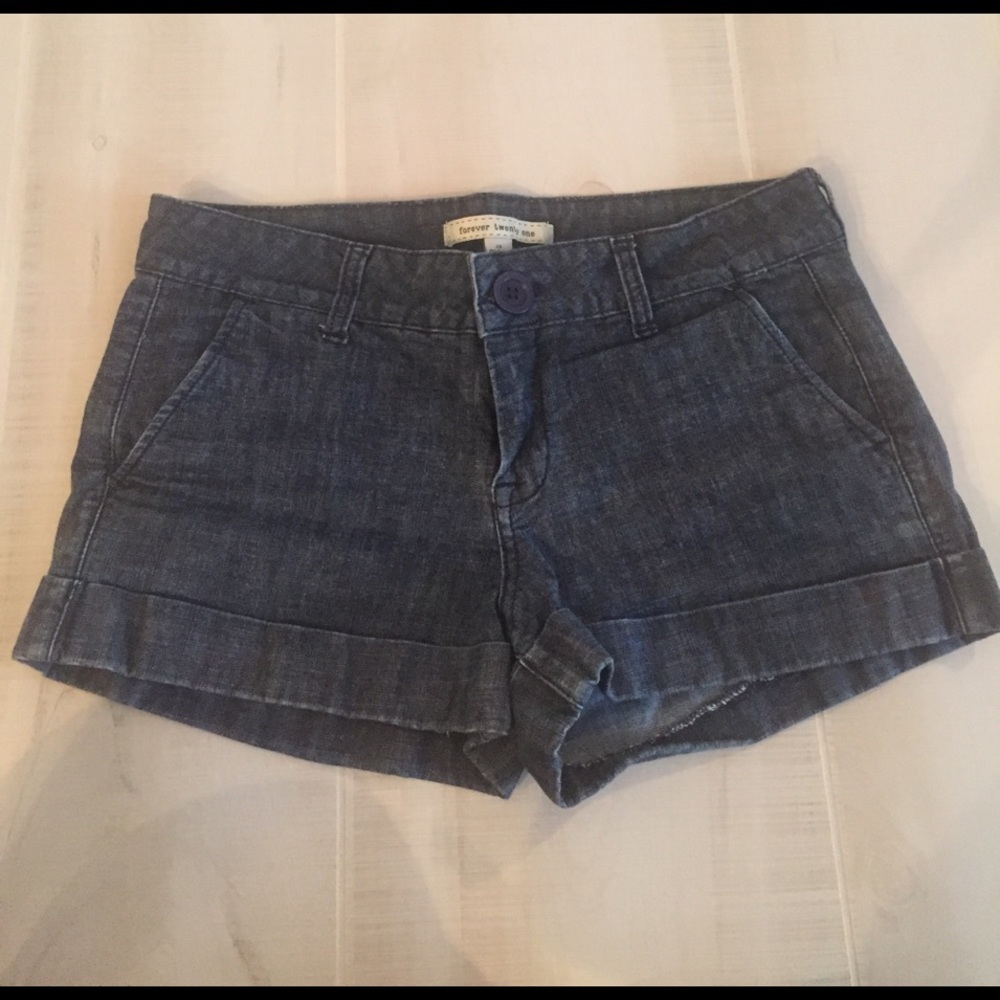 Forever 21 denim shorts.  Size 29