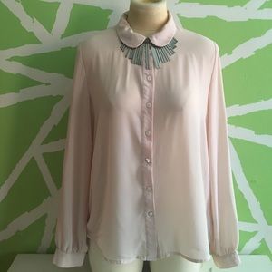 Vintage Secretary Sheer Blouse