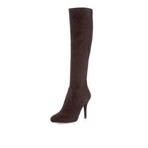 Stuart Weitzman Brown Suede Knee High Heeled Boots