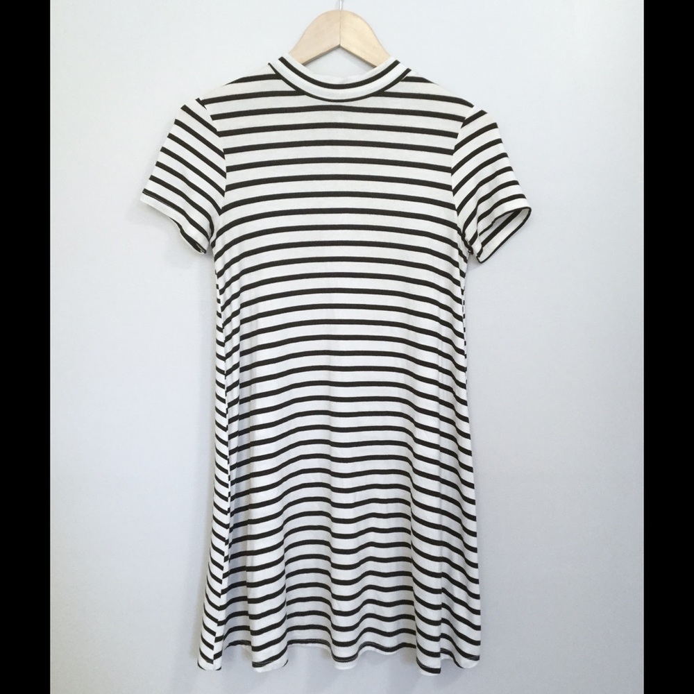 Black & White Striped Mini Dress