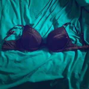 Black lace push up bra NWOT