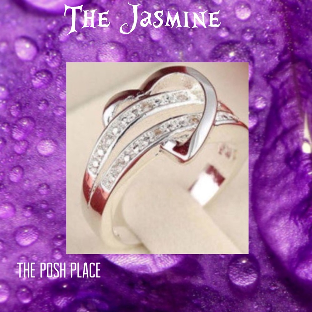 💜The Jasmine 💜 Sweetheart Ring Platinum with CZ - Picture 5 of 5