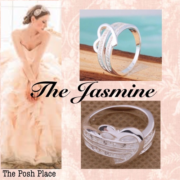 💜The Jasmine 💜 Sweetheart Ring Platinum with CZ - Picture 4 of 5